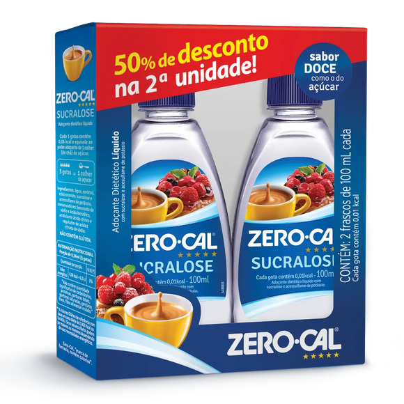 Adoc Zero Cal Kit com 2 100ml Sucralose